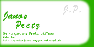 janos pretz business card